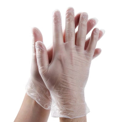 Виниловые смотровые неопудренные перчатки.
